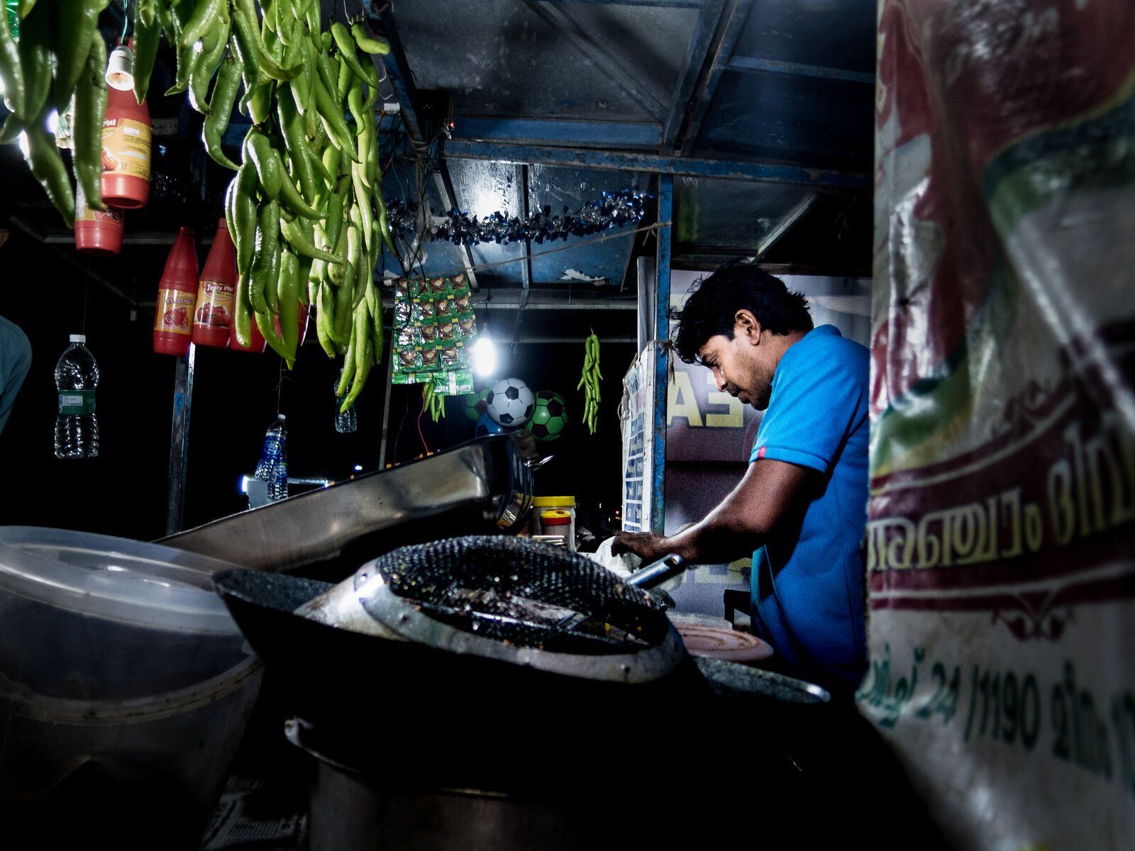 A cook at a street stall