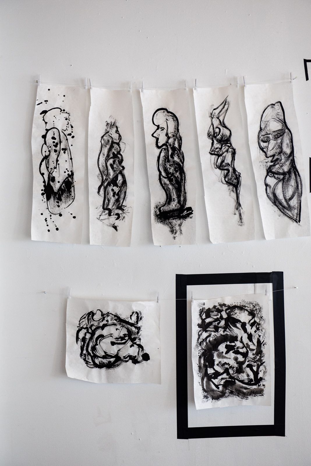 The Carbon Connection series on the gallery wall