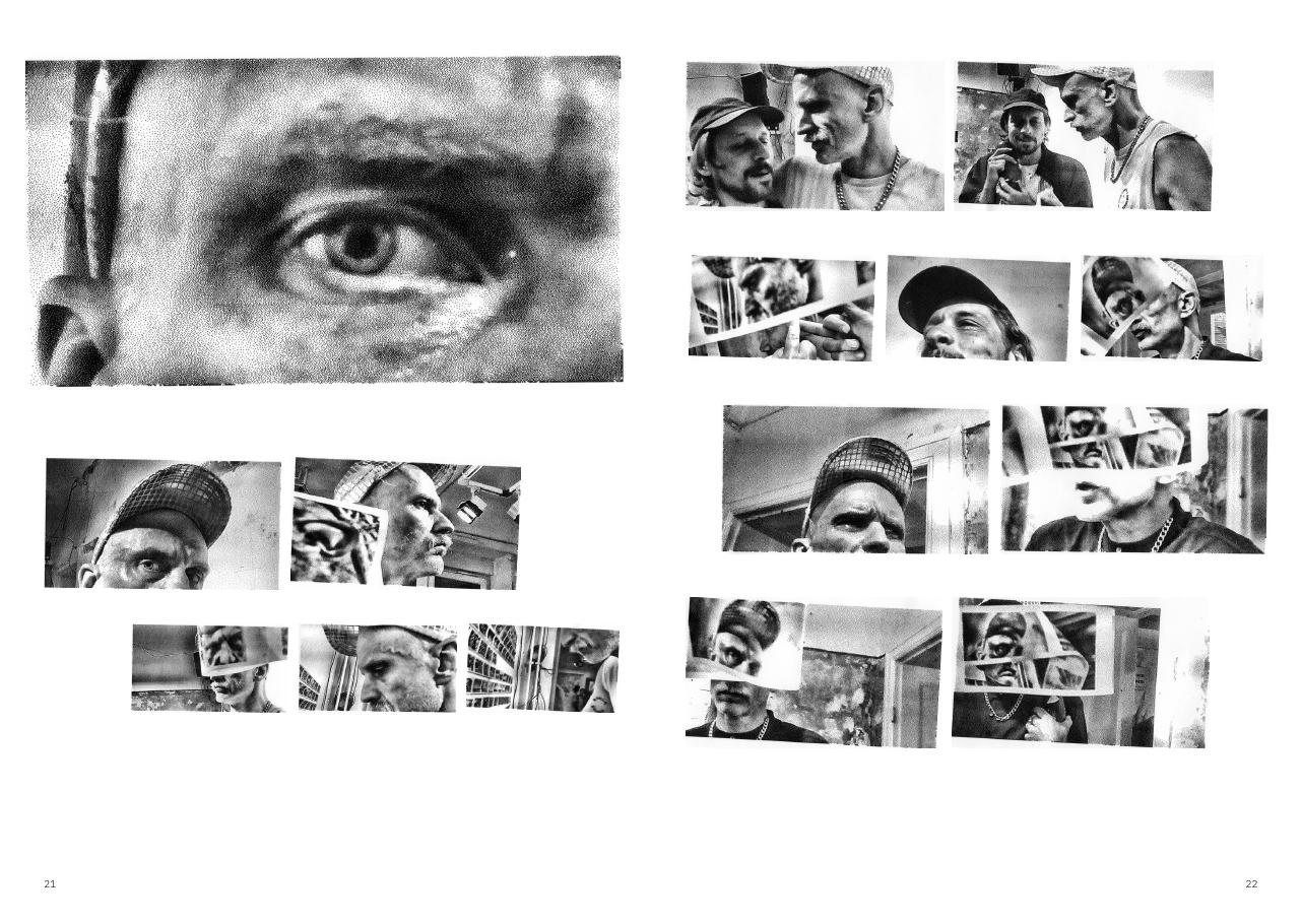 A spread of close-up faces