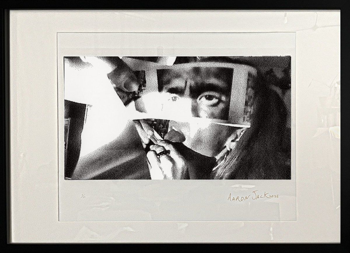 eye moves, framed thermal photograph, second edition