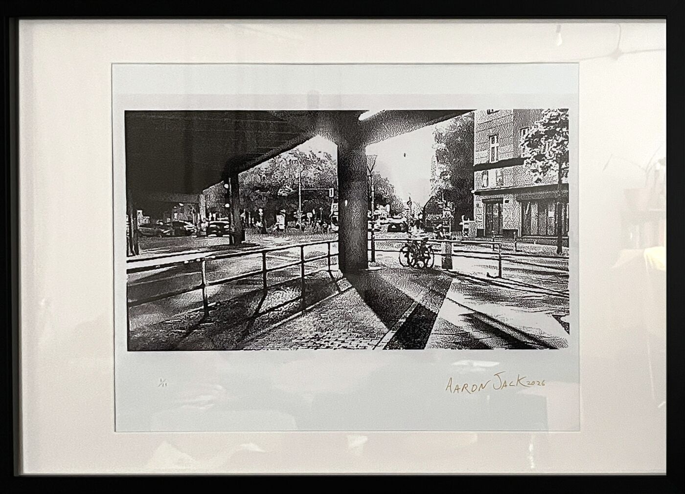Framed print: a street under the railway