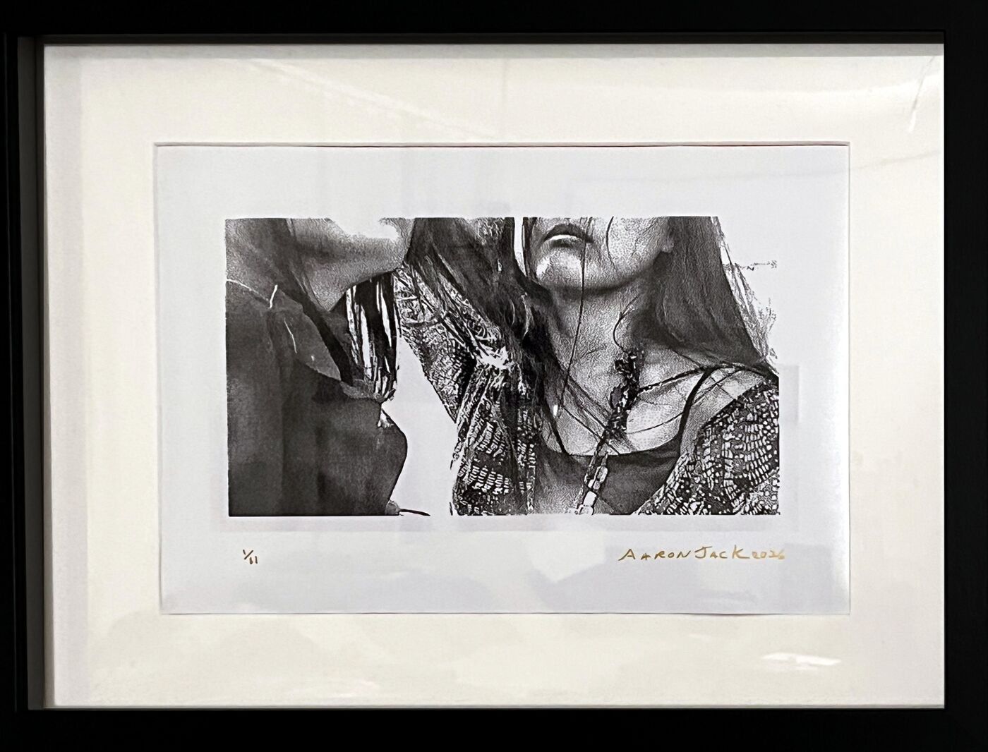 Framed print: two faces close together