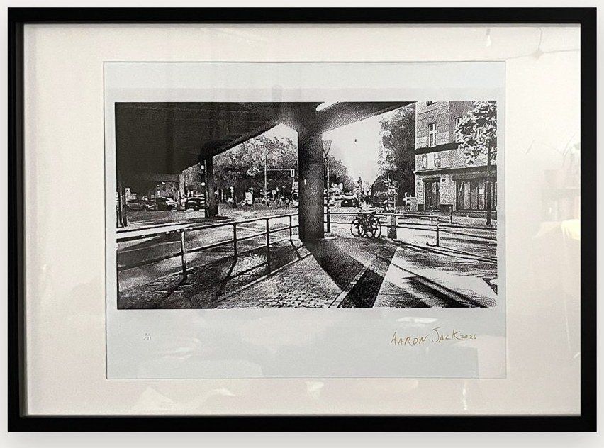I was here. I saw this., framed thermal photograph