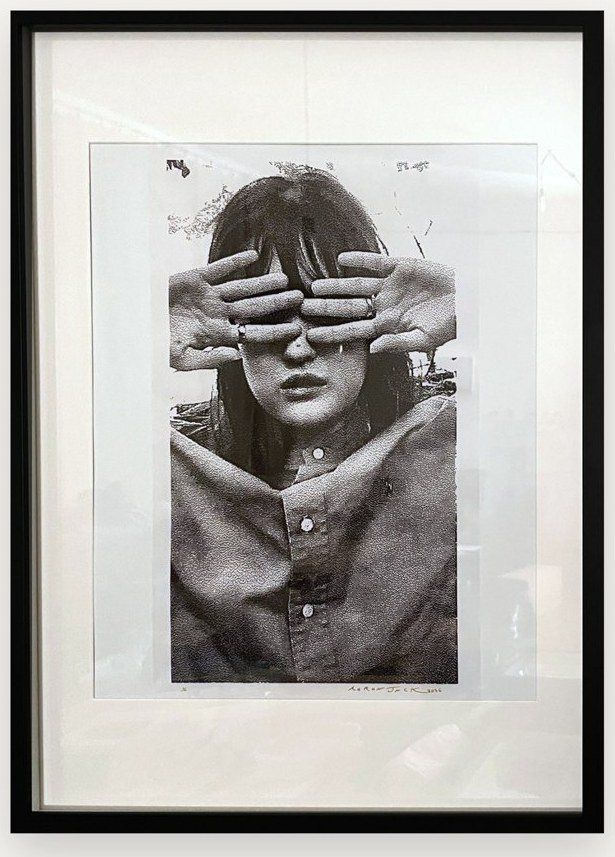 seeing, unseen, framed thermal photograph
