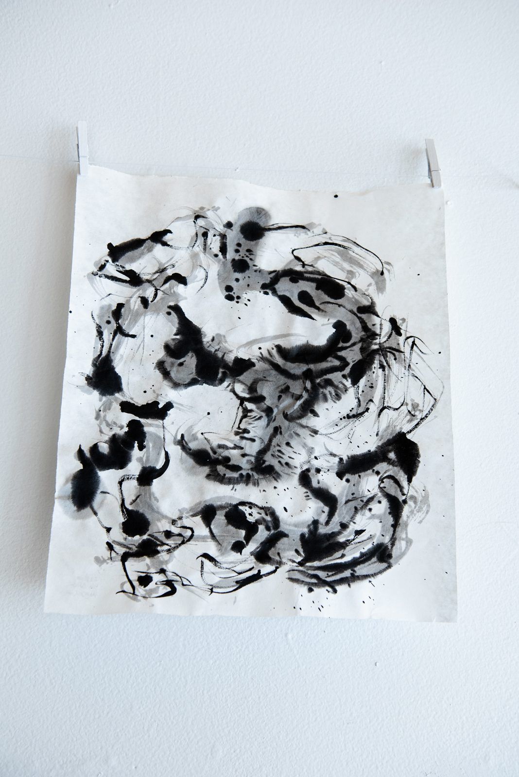 Sumi ink on rice paper, Carbon Connection series