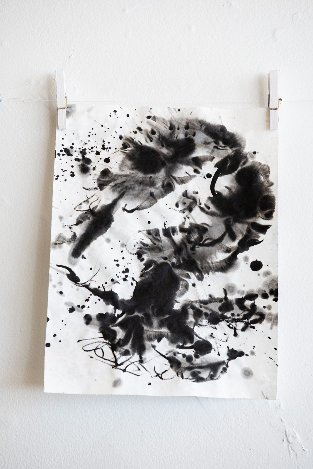 Sumi ink on rice paper, Carbon Connection series