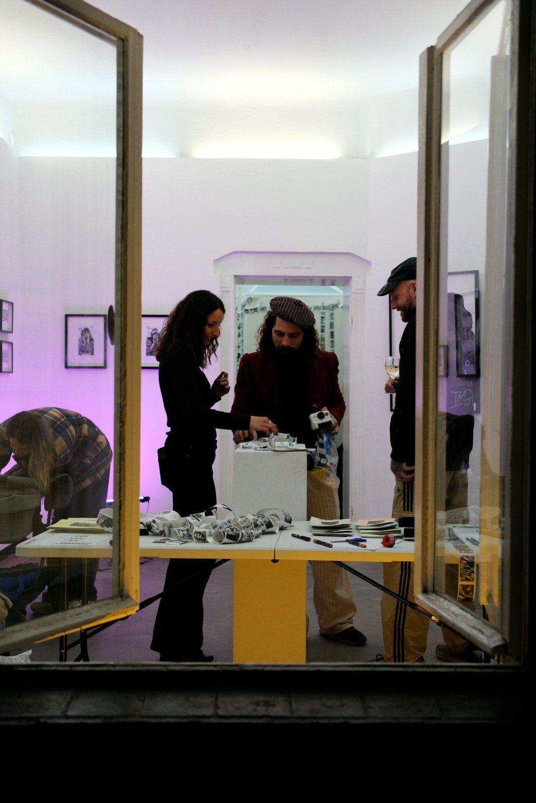 The gallery seen through its window