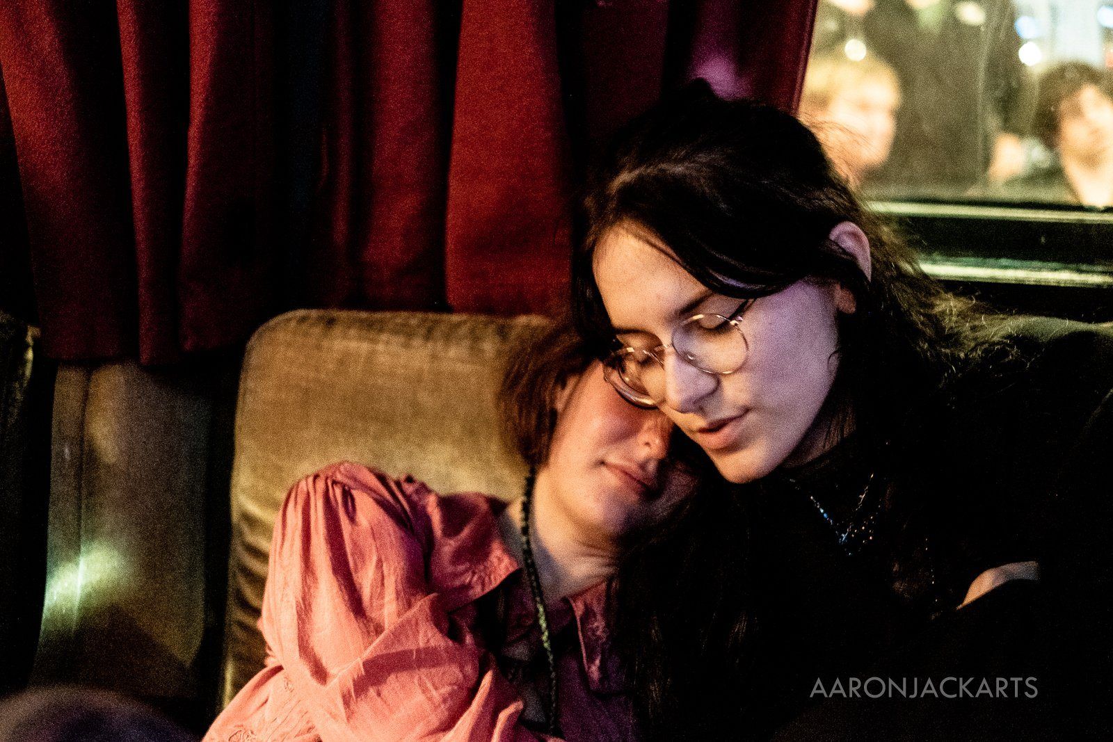 Two friends on a sofa