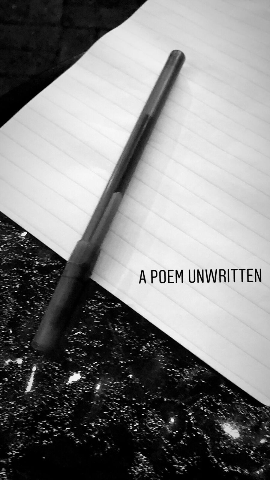 Visual poem: A poem unwritten