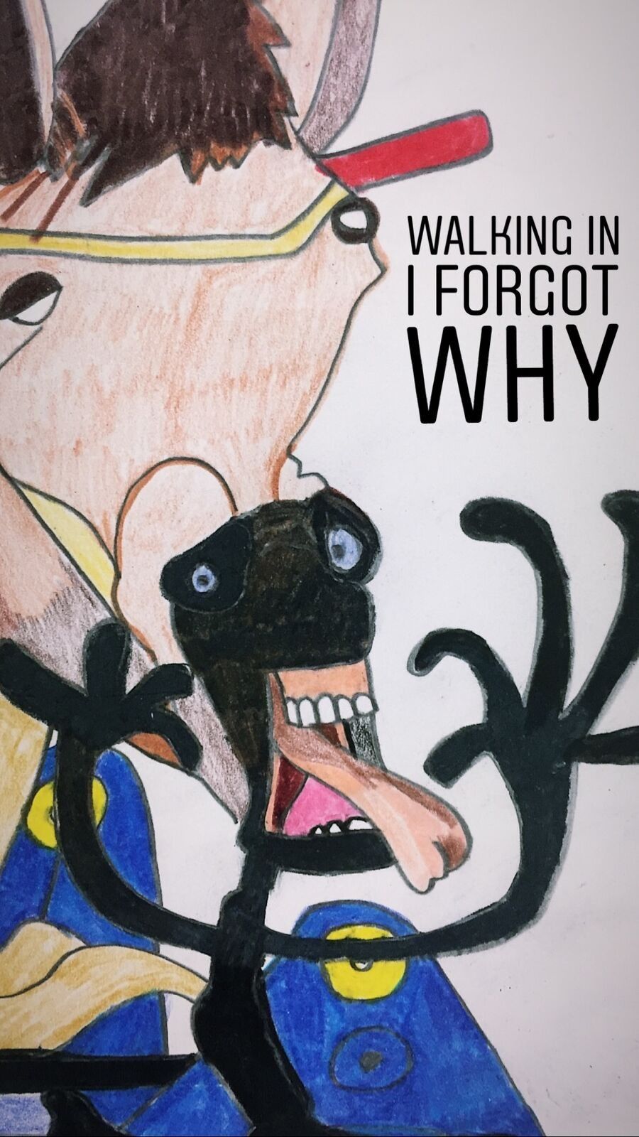 Visual poem: Walking in I forgot why