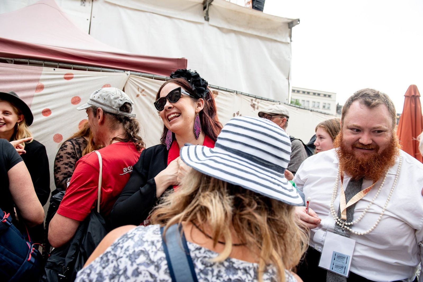 Ukulele Death Squad with the crowd on tour at Rudolstadt Festival